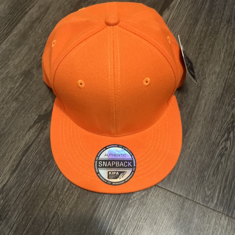 Orange Snapback Hat Cap Adjustable Size